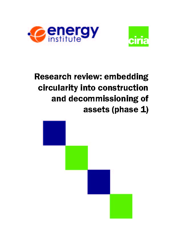 Research review: embedding circularity into construction and